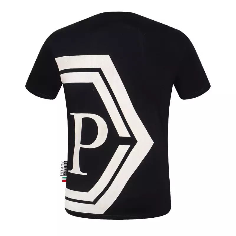 t-shirt garcon philipp plein cool qp78 hexagon black